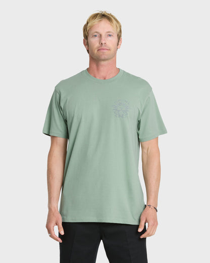Sun Down Classic Short Sleeve Knit T-Shirt - Iceberg Green