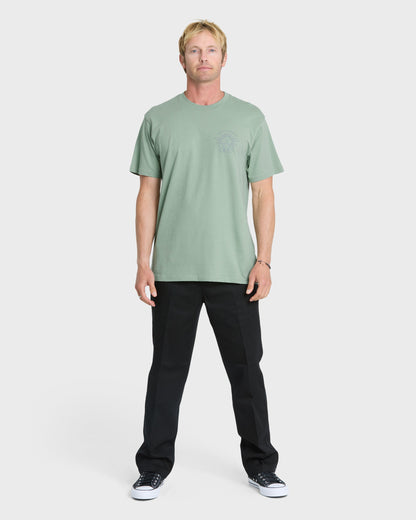 Sun Down Classic Short Sleeve Knit T-Shirt - Iceberg Green