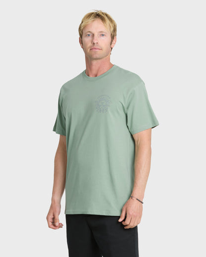 Sun Down Classic Short Sleeve Knit T-Shirt - Iceberg Green