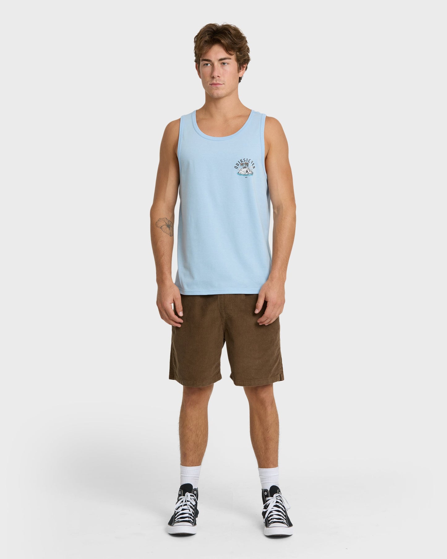 Skull Rock Tank Top - Skyway Heather
