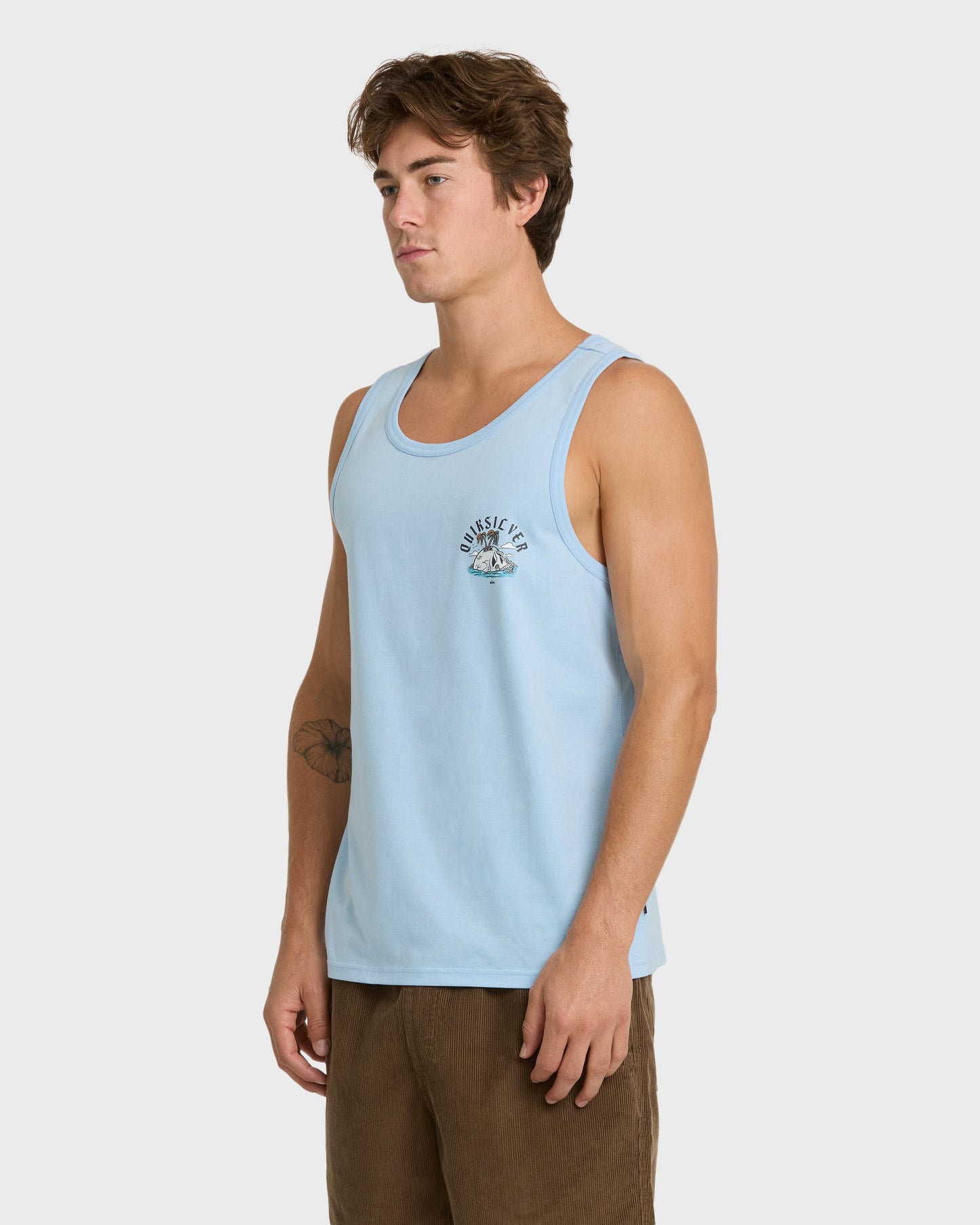 Skull Rock Tank Top - Skyway Heather