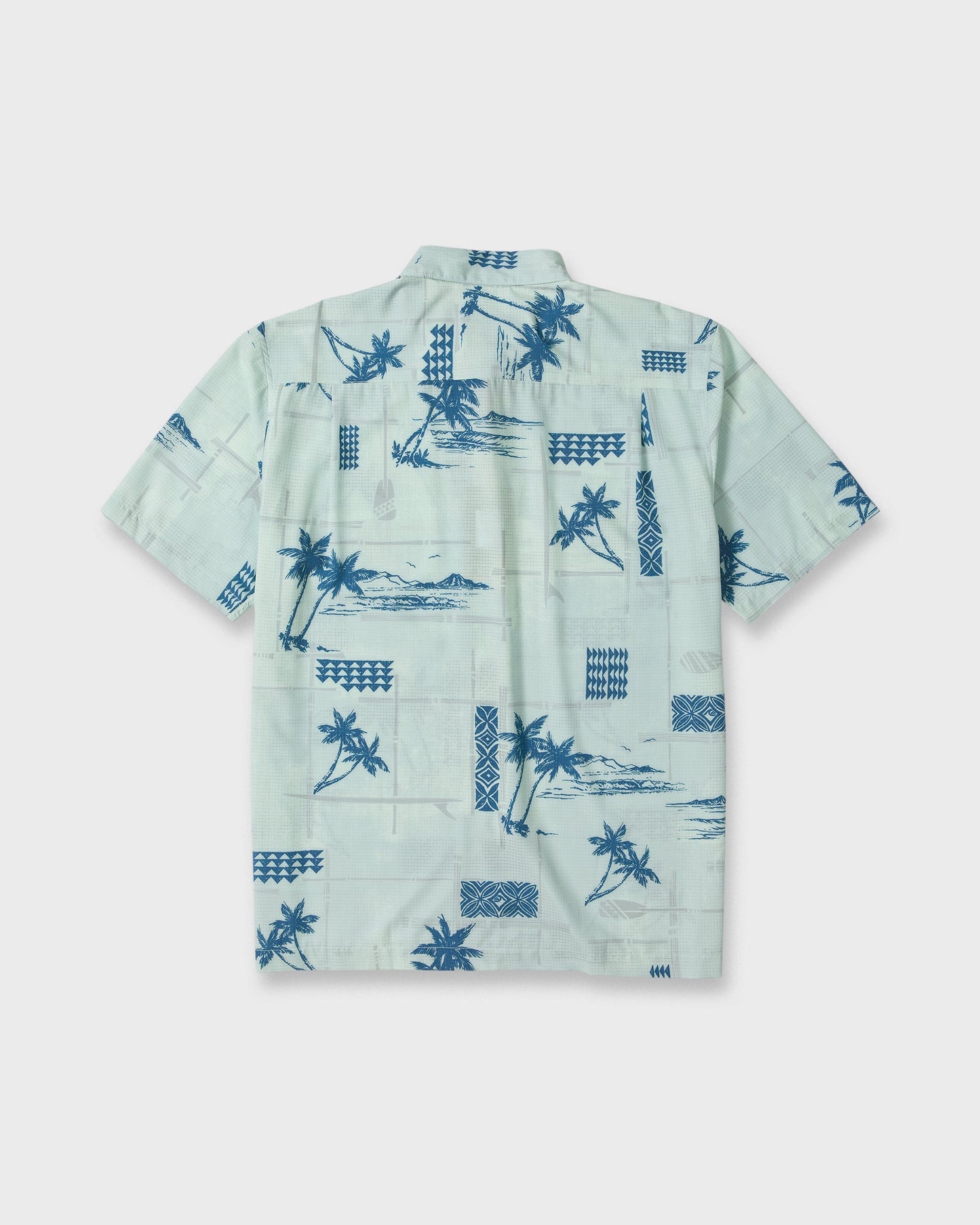 Waterman Island Time Short Sleeve Woven Shirt - Baby Blue