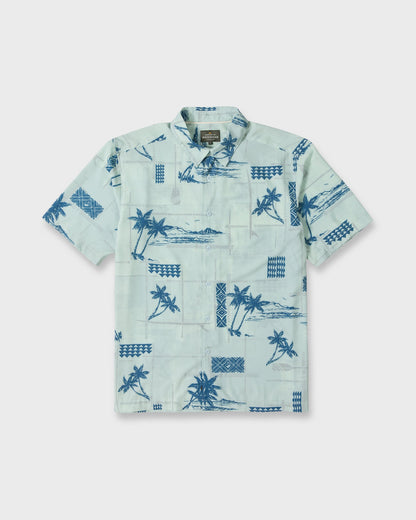 Waterman Island Time Short Sleeve Woven Shirt - Baby Blue