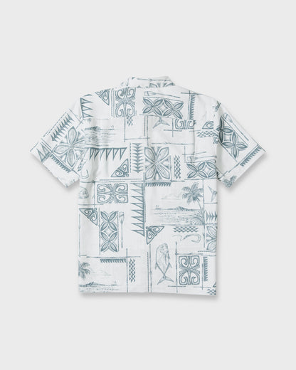 Waterman Ohana Bay Short Sleeve Woven Shirt - White