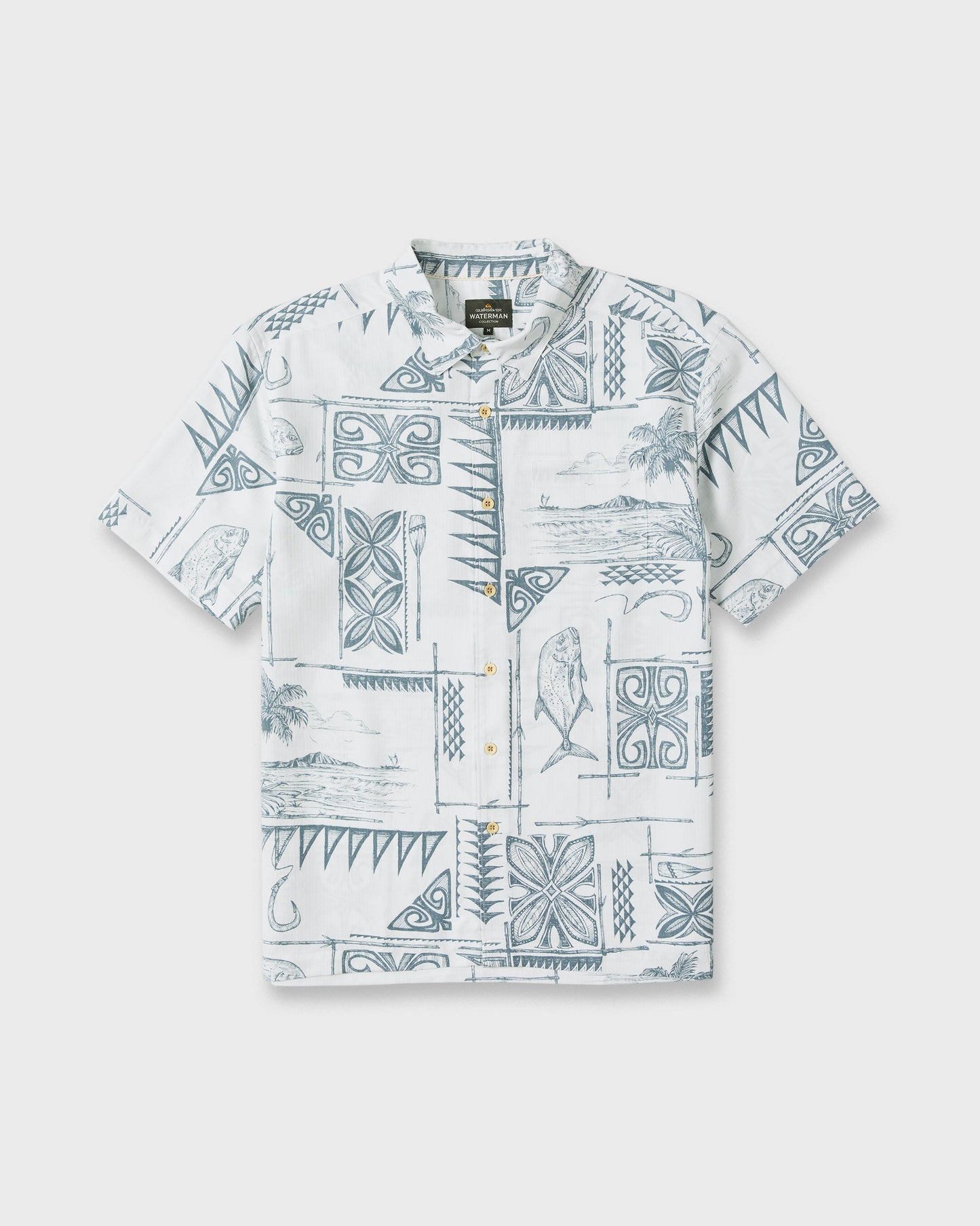 Waterman Ohana Bay Short Sleeve Woven Shirt - White