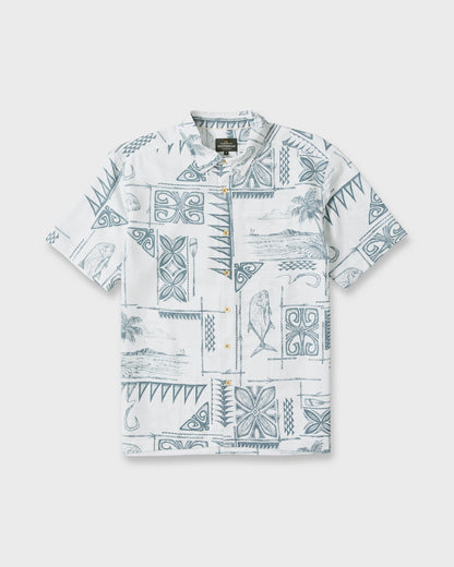 Waterman Ohana Bay Short Sleeve Woven Shirt - White