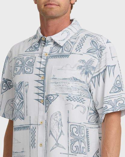 Waterman Ohana Bay Short Sleeve Woven Shirt - White
