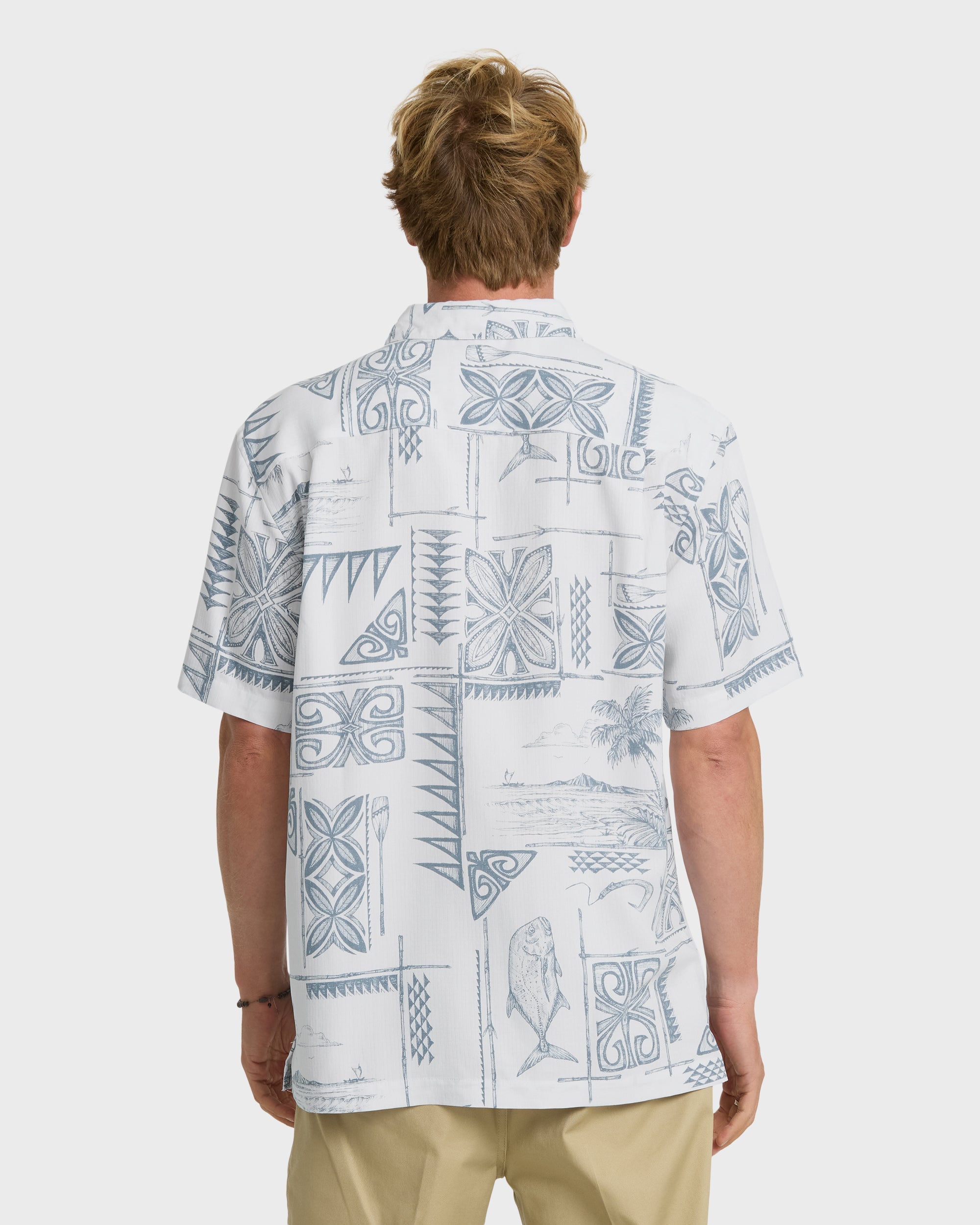 Waterman Ohana Bay Short Sleeve Woven Shirt - White