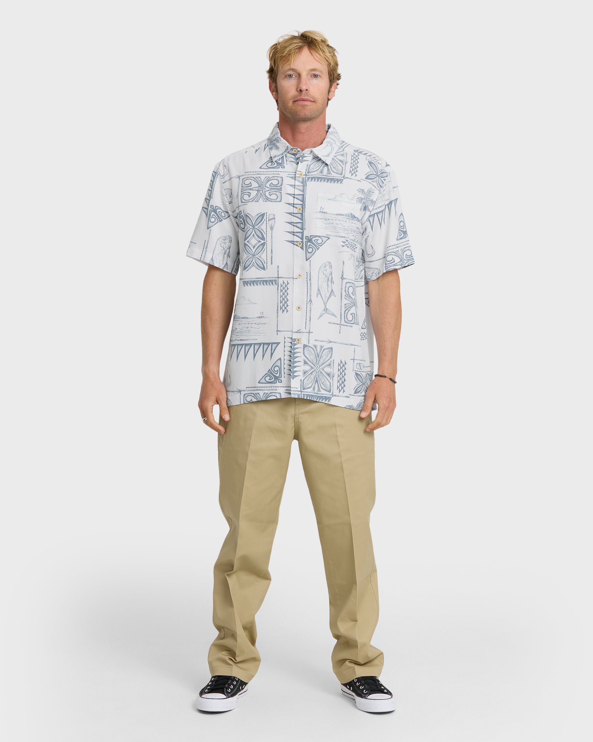 Waterman Ohana Bay Short Sleeve Woven Shirt - White