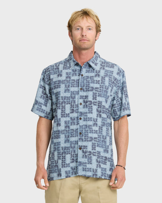 Waterman Boca Short Sleeve Woven Shirt - Blue Nights