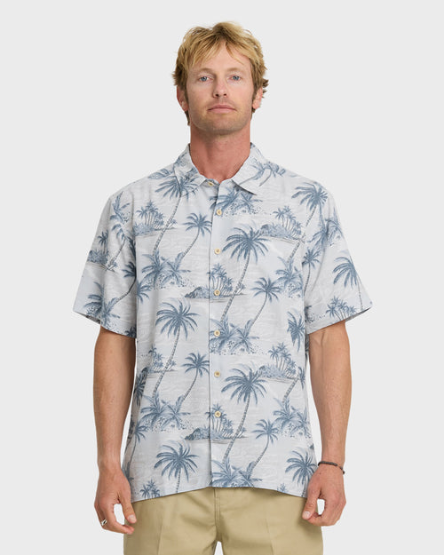Waterman Island Vues Short Sleeve Woven Shirt - White