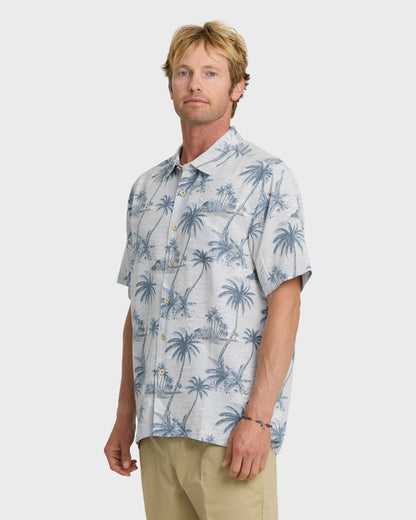 Waterman Island Vues Short Sleeve Woven Shirt - White