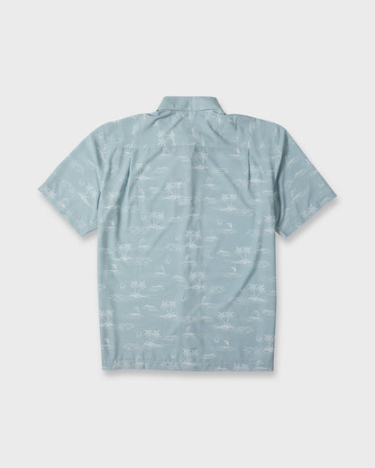 Waterman Mix Performance Pack Short Sleeve Woven Shirt - Dusty Blue