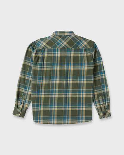 Waterman Dover Long Sleeve Flannel Overshirt - Thyme