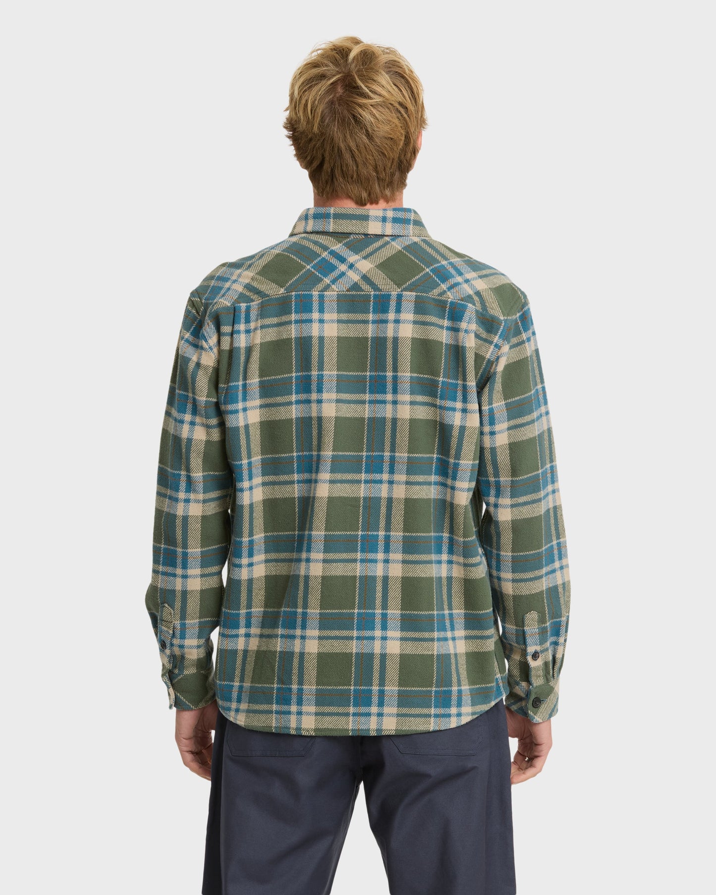Waterman Dover Long Sleeve Flannel Overshirt - Thyme