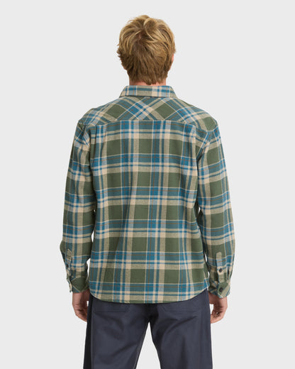 Waterman Dover Long Sleeve Flannel Overshirt - Thyme