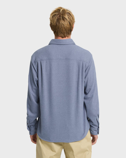 Waterman Harvest Long Sleeve Flannel Shirt - Blue Indigo