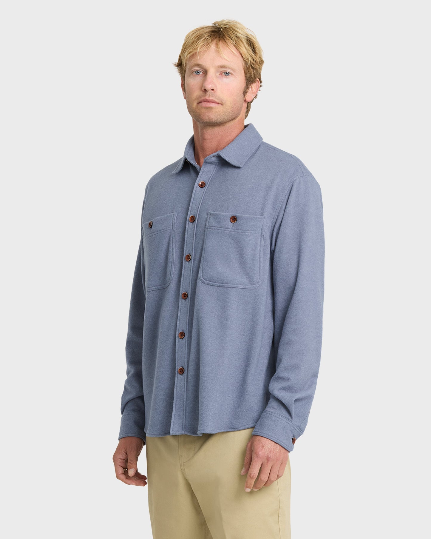 Waterman Harvest Long Sleeve Flannel Shirt - Blue Indigo
