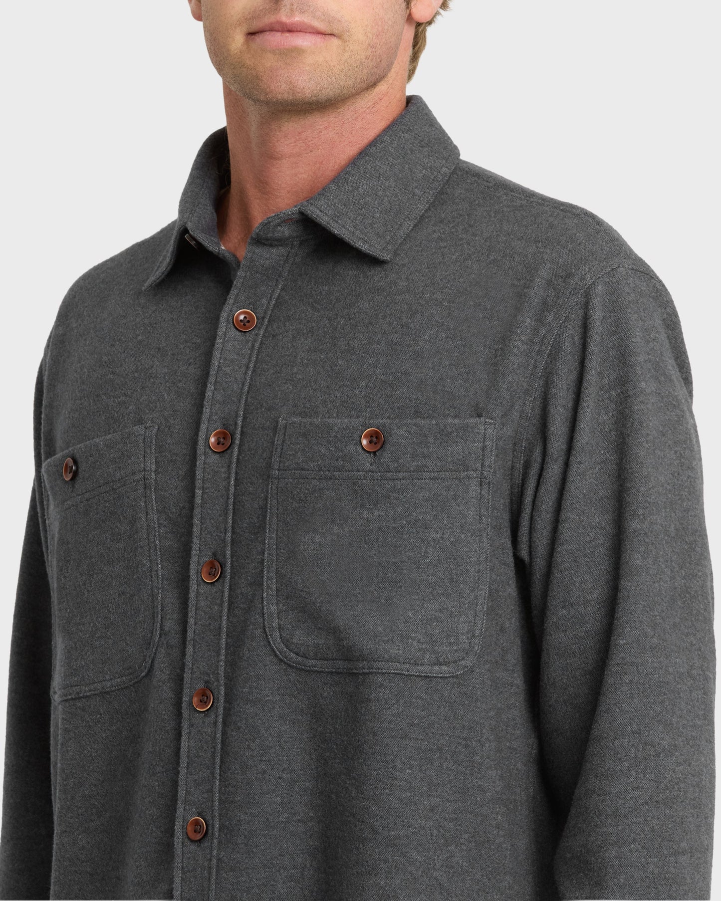 Waterman Harvest Long Sleeve Flannel Shirt - Phantom