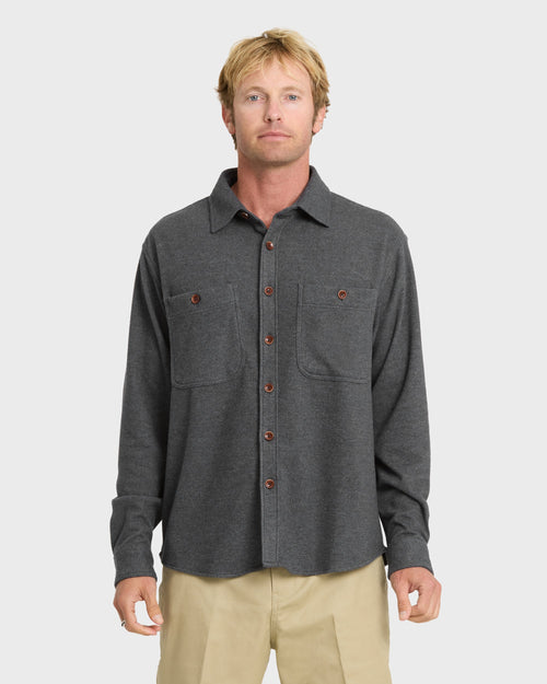 Waterman Harvest Long Sleeve Flannel Shirt - Phantom