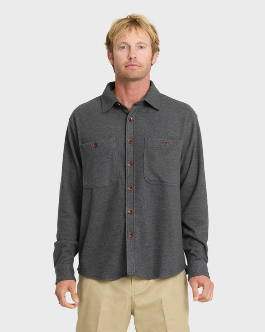 Waterman Harvest Long Sleeve Flannel Shirt - Phantom