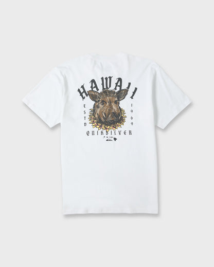 Hawaii Kalua Short Sleeve Cotton T-Shirt - White