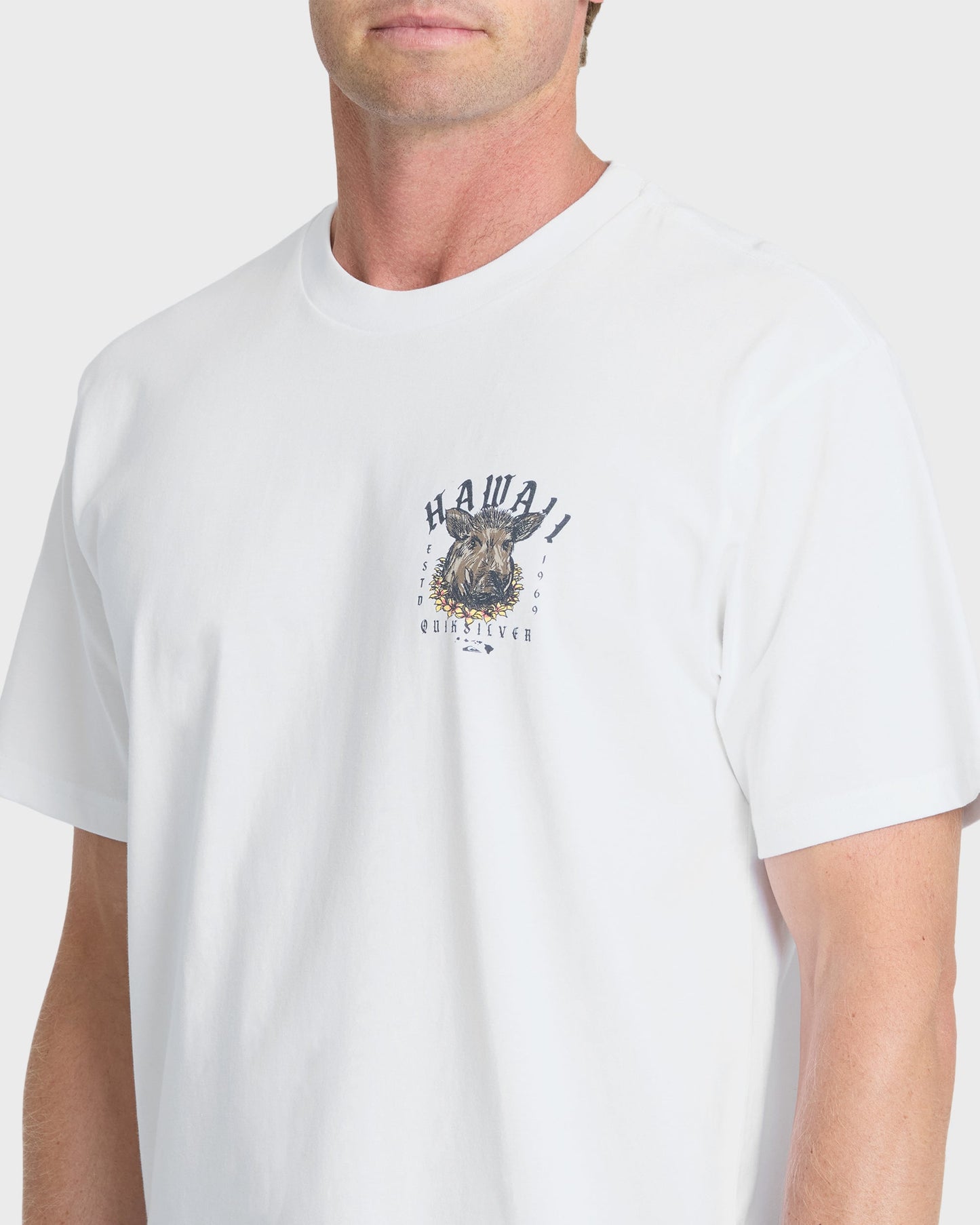 Hawaii Kalua Short Sleeve Cotton T-Shirt - White