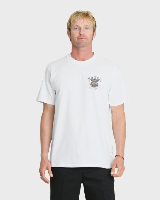 Hawaii Kalua Short Sleeve Cotton T-Shirt - White