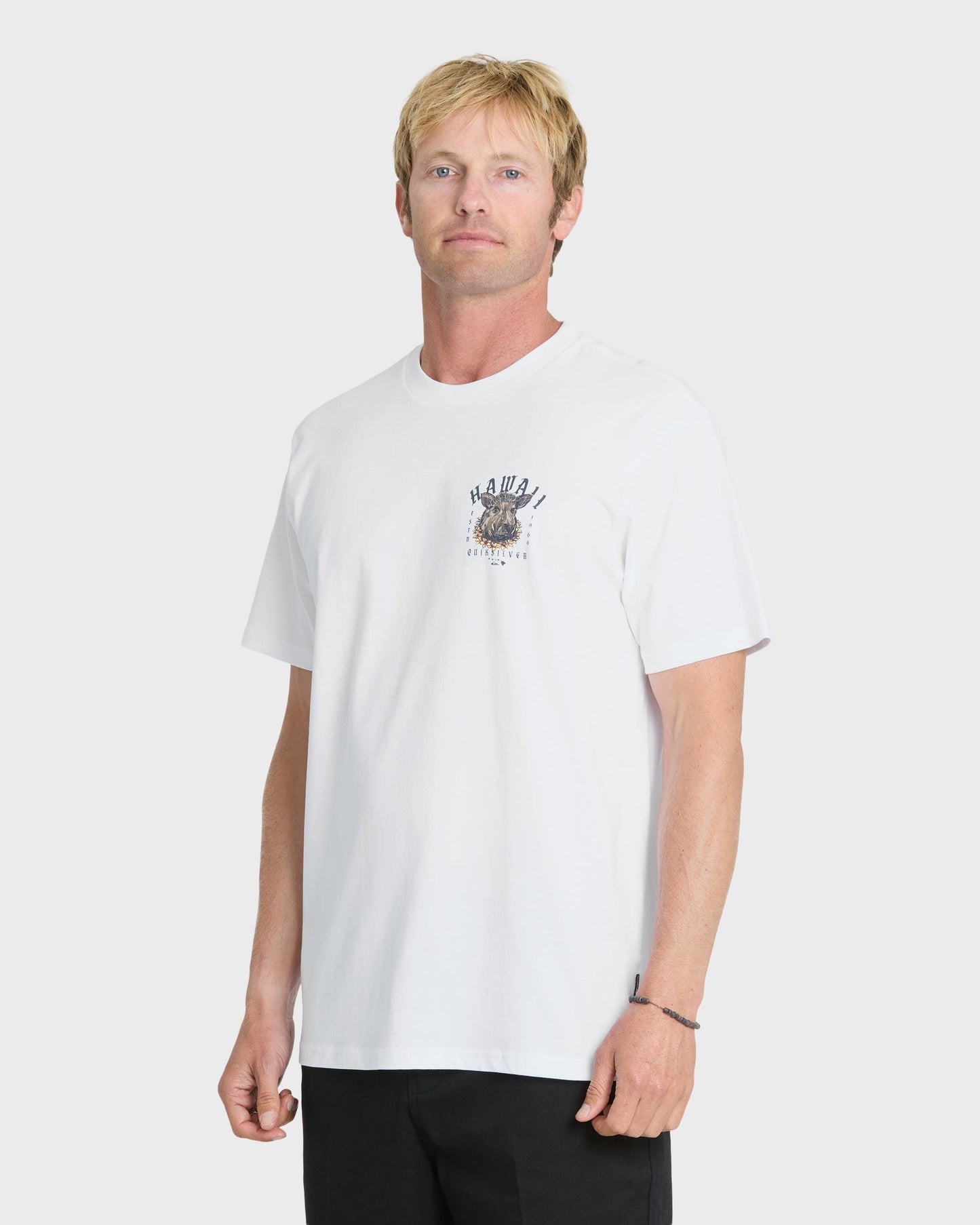 Hawaii Kalua Short Sleeve Cotton T-Shirt - White