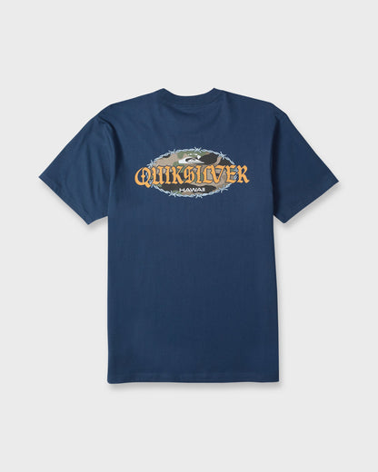 Hawaii Barb Wire Classic Short Sleeve Cotton T-Shirt - Dark Denim