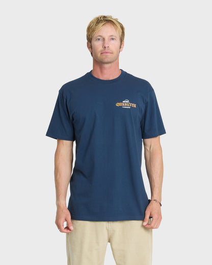 Hawaii Barb Wire Classic Short Sleeve Cotton T-Shirt - Dark Denim