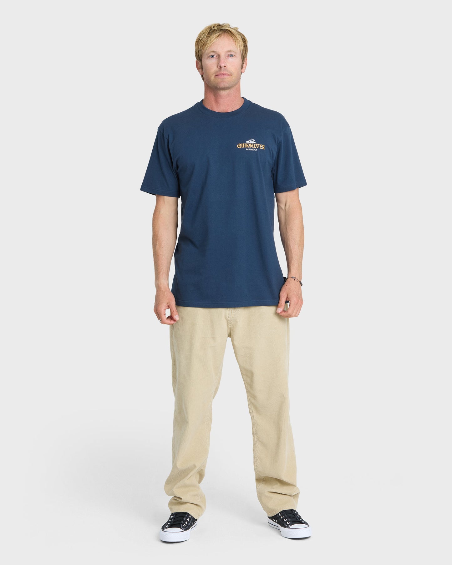 Hawaii Barb Wire Classic Short Sleeve Cotton T-Shirt - Dark Denim