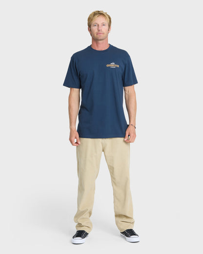 Hawaii Barb Wire Classic Short Sleeve Cotton T-Shirt - Dark Denim