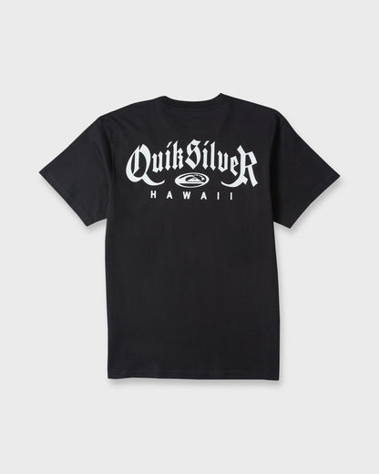 Hawaii Old English Classic Short Sleeve Knit T-Shirt - Black