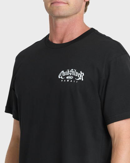 Hawaii Old English Classic Short Sleeve Knit T-Shirt - Black