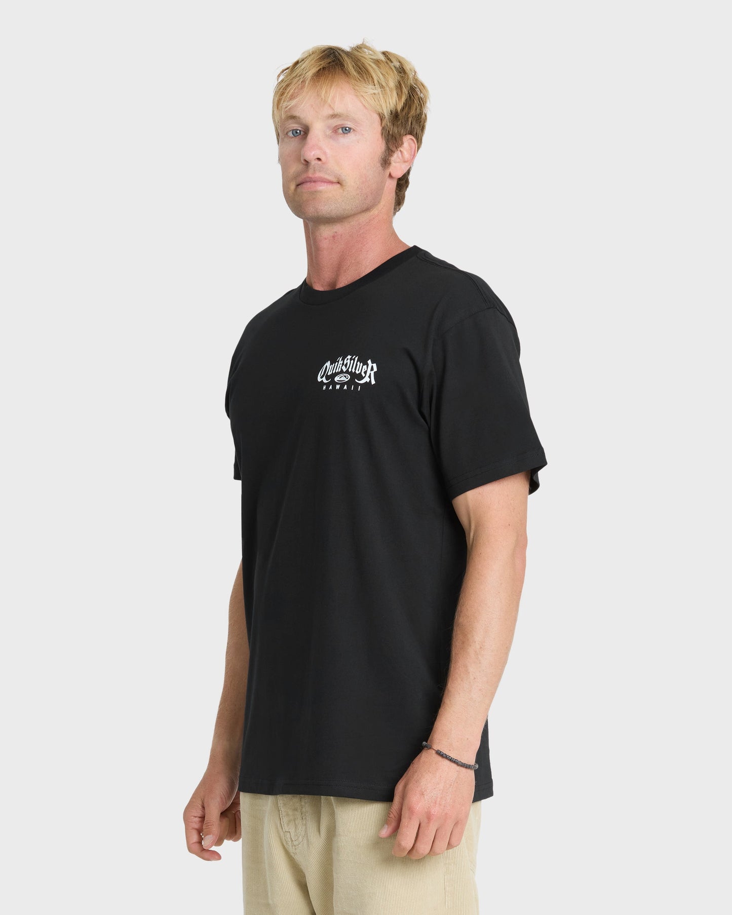 Hawaii Old English Classic Short Sleeve Knit T-Shirt - Black