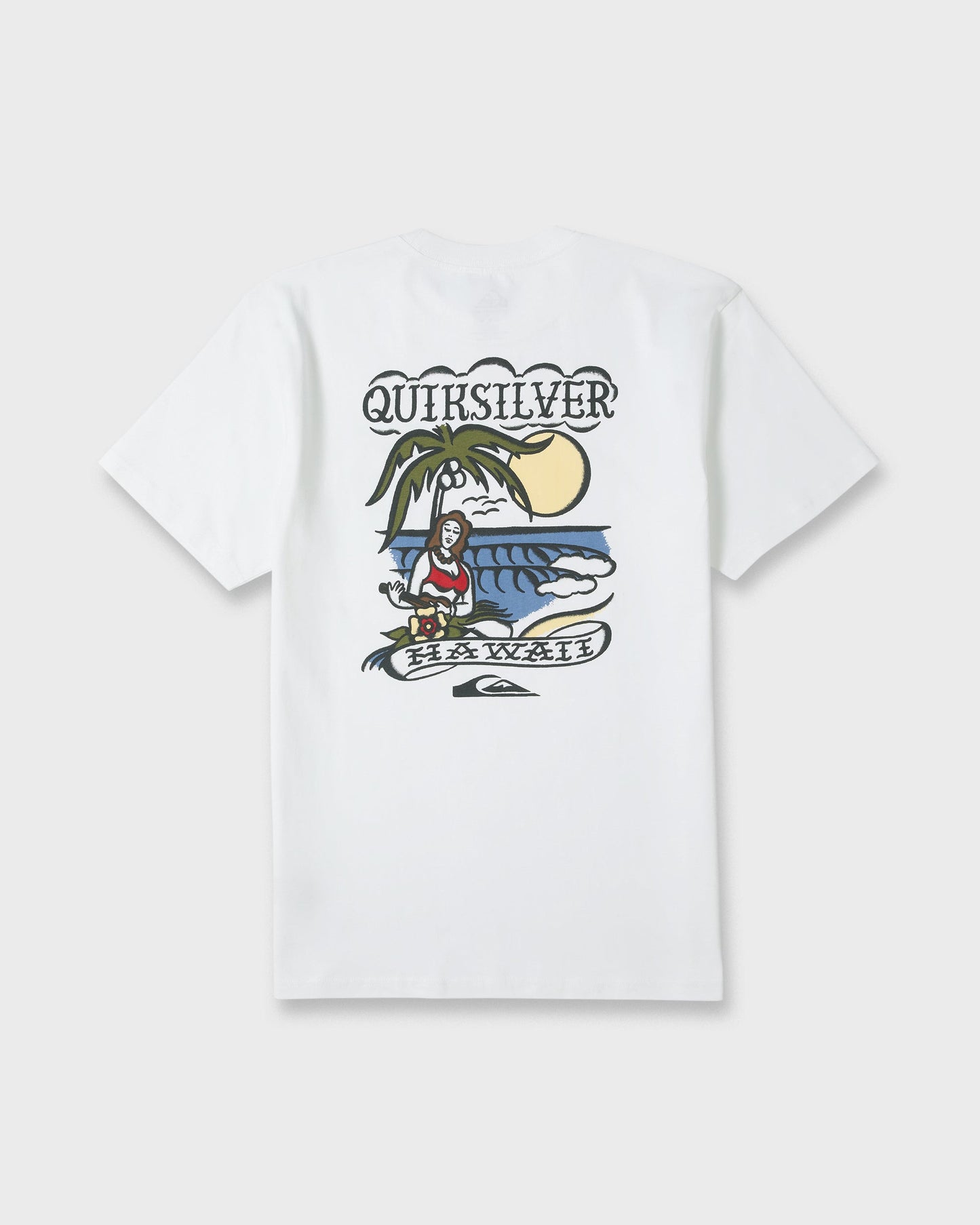Hawaii Island Peace Short Sleeve Cotton T-Shirt - White