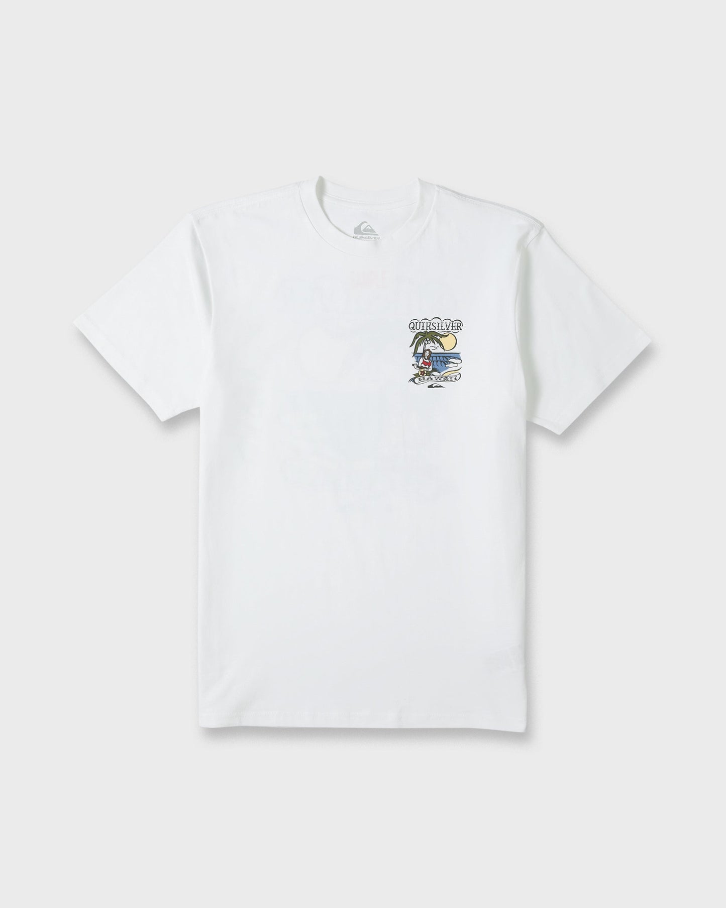 Hawaii Island Peace Short Sleeve Cotton T-Shirt - White