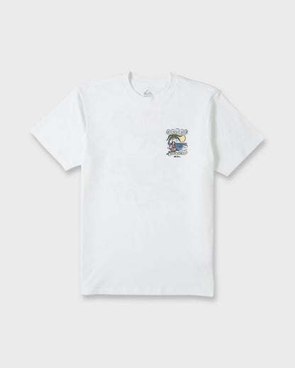 Hawaii Island Peace Short Sleeve Cotton T-Shirt - White