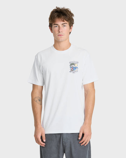 Hawaii Island Peace Short Sleeve Cotton T-Shirt - White