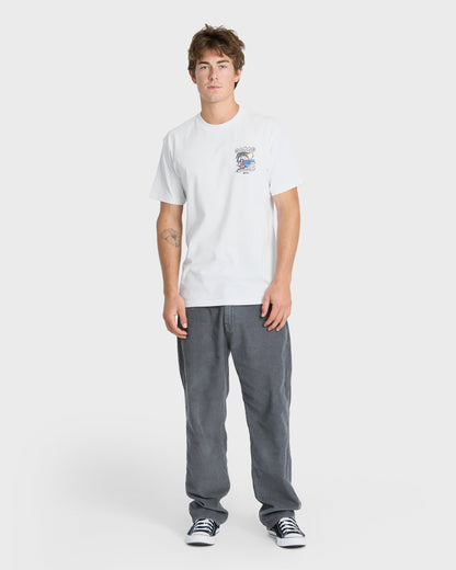 Hawaii Island Peace Short Sleeve Cotton T-Shirt - White