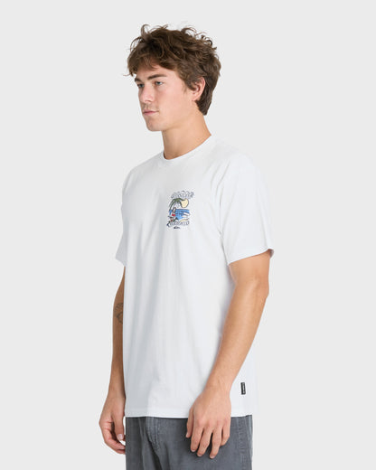 Hawaii Island Peace Short Sleeve Cotton T-Shirt - White