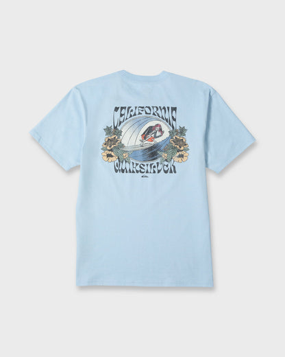 Grateful Cali Classic Short Sleeve Knit T-Shirt - Skyway Heather
