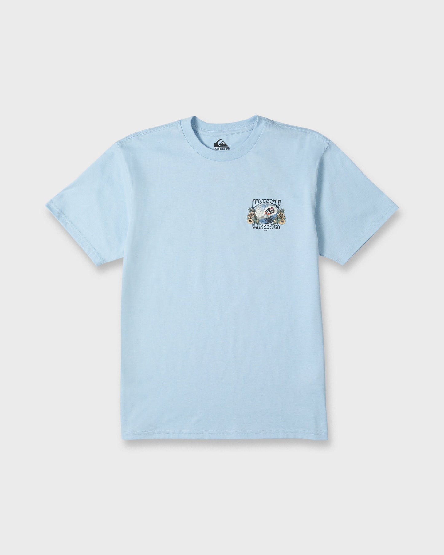 Grateful Cali Classic Short Sleeve Knit T-Shirt - Skyway Heather