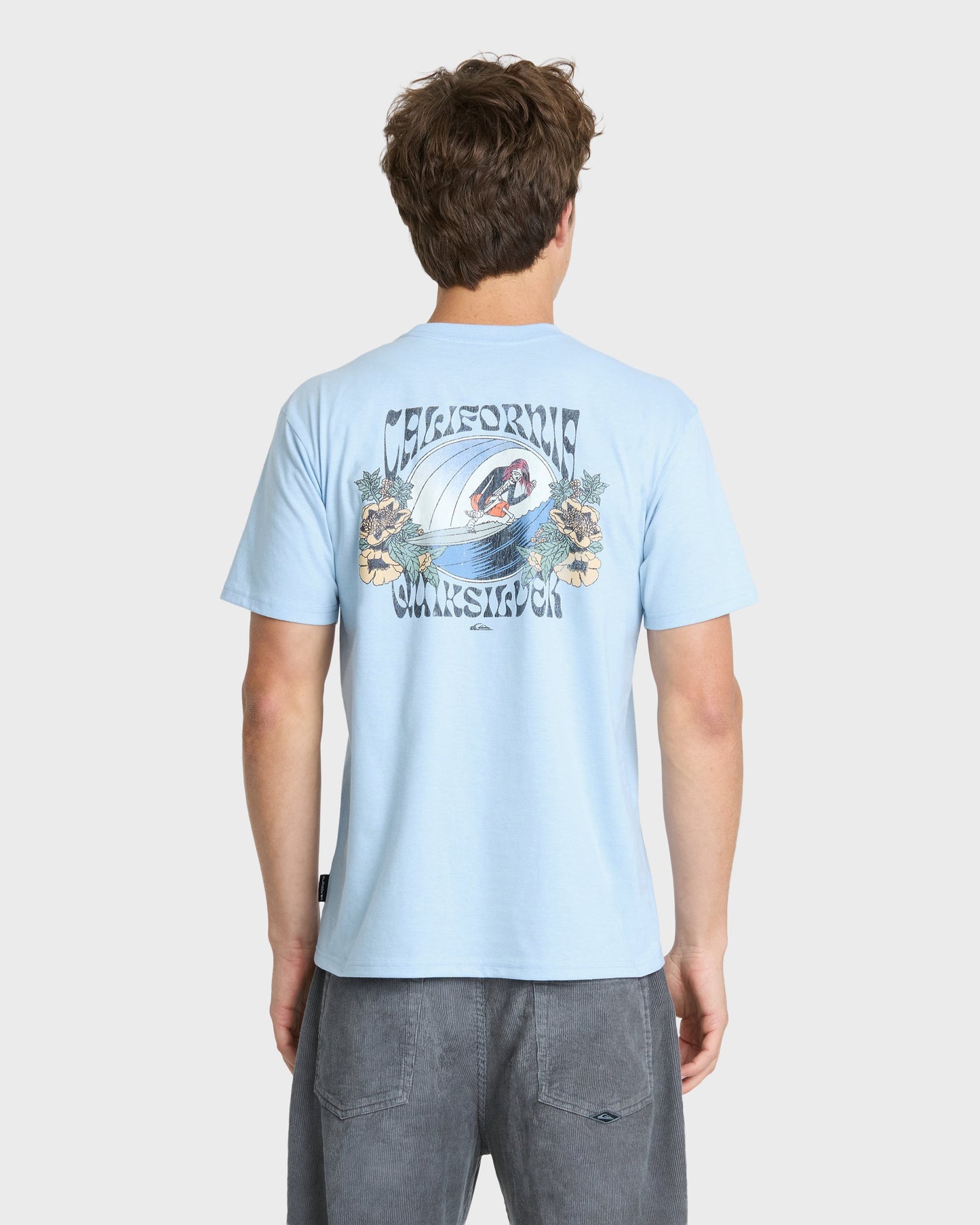 Grateful Cali Classic Short Sleeve Knit T-Shirt - Skyway Heather