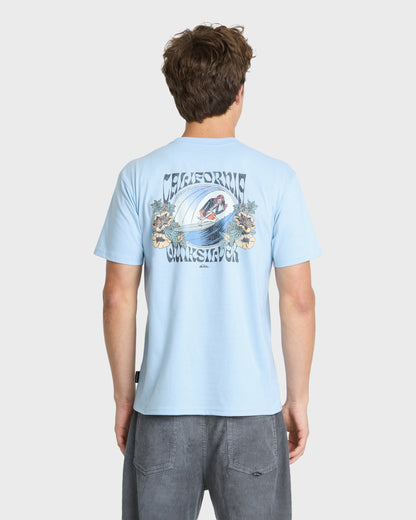 Grateful Cali Classic Short Sleeve Knit T-Shirt - Skyway Heather