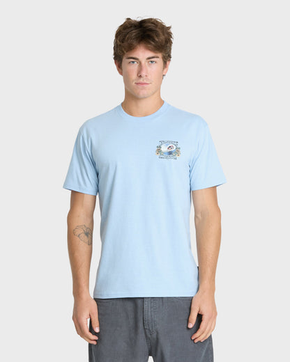 Grateful Cali Classic Short Sleeve Knit T-Shirt - Skyway Heather