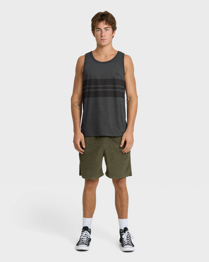 Original Stripe Tank Top - Charcoal Heather