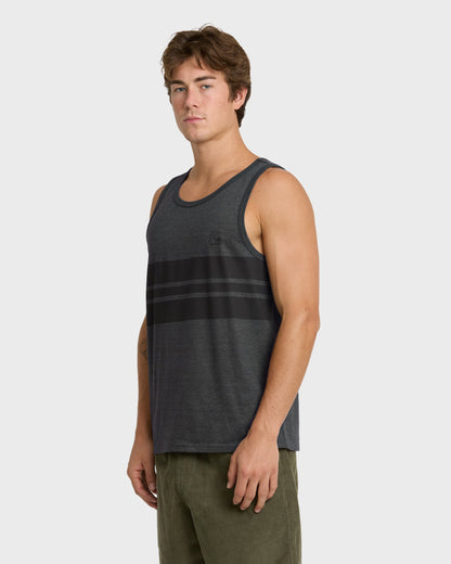 Original Stripe Tank Top - Charcoal Heather