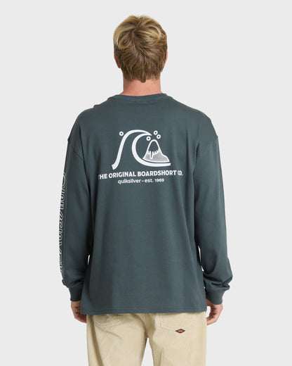 OG Boardshort Co Long Sleeve Knit T-Shirt - Dark Slate